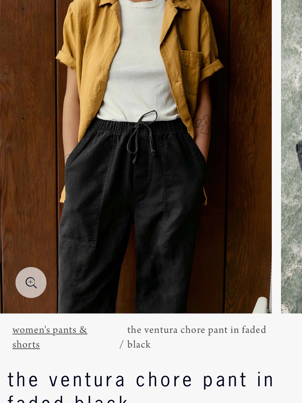 Imogene + Willie Chore Pant In Faded Black